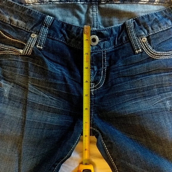 Guess Stretch, Distressed, Boot Cut Jeans - Picture 11 of 15